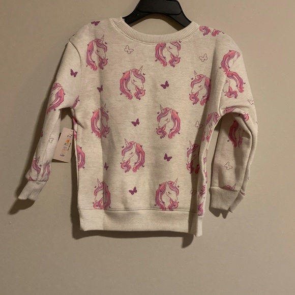 Garanimals Kids Sweatshirt with Unicorns and Butterflies - Pink & White - Picture 3 of 4